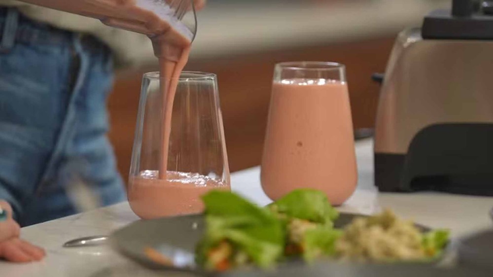 Vitamina de banana com melancia da Gisele Bündchen