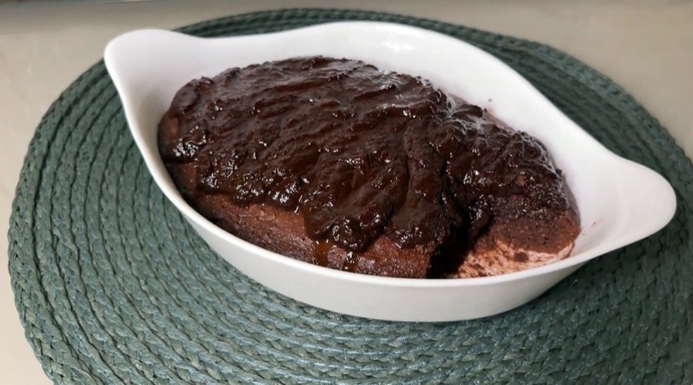 Brownie com ganache fit saudável