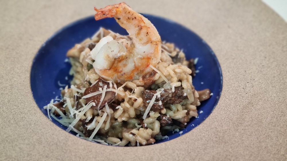 Risoto de cogumelos com gorgonzola do Ed Gama
